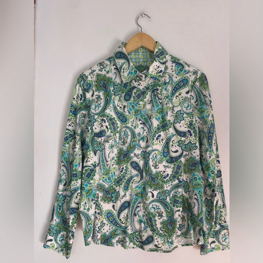 Robert Graham Size Xl Paisley Print Top Blouse